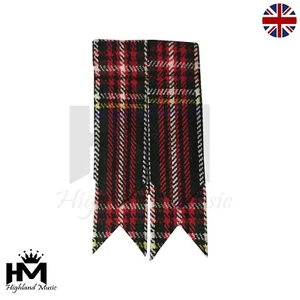 Calcetín escocés Highlandmusic para hombre flashes - patrón de tartán Stewart negro - Imagen 1 de 2