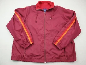 Catalina Golf Jacket Women Large Burgundy Full Zip Pockets Lining Drawstring L - Picture 1 of 8