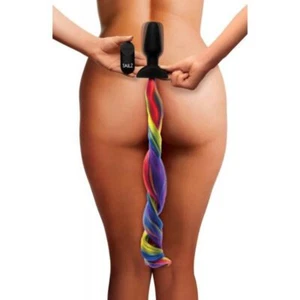 Rainbow Vibrating Pony Tail Anal Plug - Picture 1 of 4