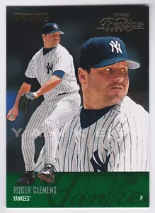 2003 Playoff Prestige Roger Clemens Green Xtra Points 007/150 Yankees Red Sox - Picture 1 of 2