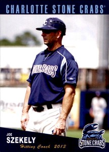 2013 Charlotte Stone Crabs Grandstand 29 Joe Szekely Hitting Coach Baseball Card