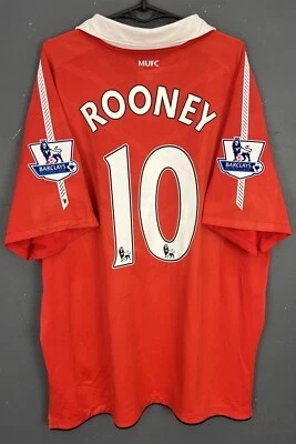 МУЖСКАЯ ФУТБОЛЬНАЯ ФУТБОЛКА FC MANCHESTER UNITED 2010/2011 ROONEY NO10 РАЗМЕР 2XL XXL - Изображение 1 из 4