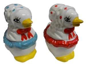 Salz und Pfefferstreuer ARTMARK Vintage Enten Mutter Gans Gänse Hauben Schleifen - Bild 1 von 9