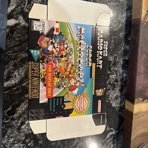 Super Mario Kart SNES Super Nintendo For Display Only Box Flat See Pics - Picture 1 of 9