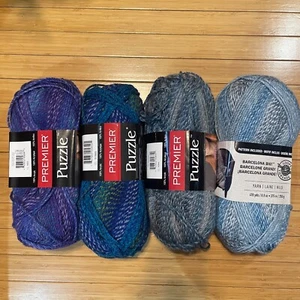 4 skein lot of Color shifting yarn - Premier Puzzle, Loops & Threads Barcelona - Picture 1 of 6