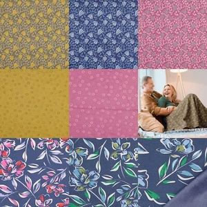 Alpenfleece Stoff Blumen Punkte Meterware Jersey Sweat Kuschelsweat - Bild 1 von 27