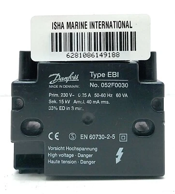 Transformateur D'Allumage Monophasé Danfoss EBI 052F0030 9188 - Photo 1/4