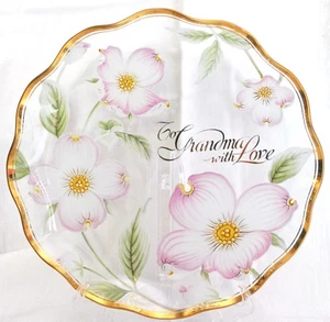 To Grandma With Love - Lefton 11" Plato Decorativo con Borde Dorado  - Imagen 1 de 6