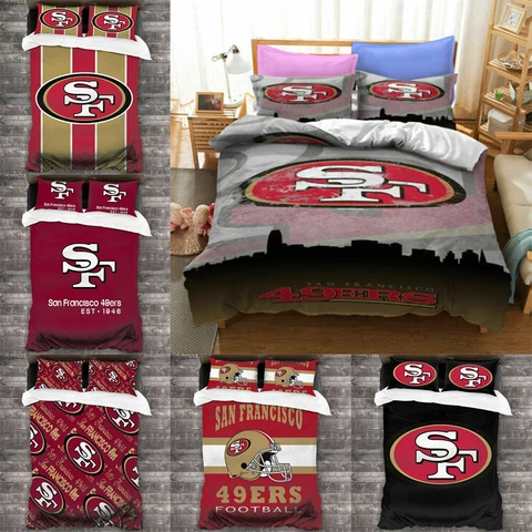 San Francisco 49ers 3PCS Bedding Set Duvet/Quilt/Comforter Cover Pillowcase Gift Cover
