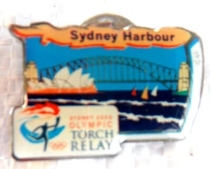 *1700* Torch Relay pin and clutch back - Sydney Olympics - Sydney Harbour 2000 - Picture 1 of 2
