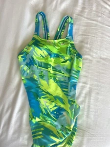 Nike Swim Suit Green/yellow Racing or Practice Size 26. GOOD CONDITION Rare Item - Picture 1 of 2