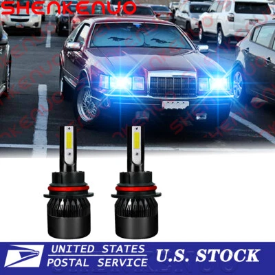 For LINCOLN Town Car 1990-2002 LED Headlight Kit 9007 HB5 Ice Blue Hi/Low 8000K - Image 1 of 4