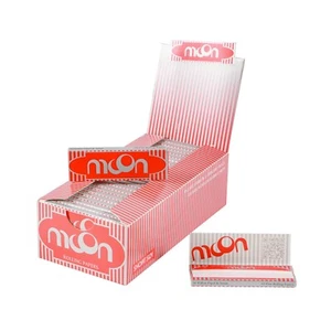 1 Box 50 Booklets Moon Red Rolling Papers 70*36mm 2500 Leaves - Picture 1 of 10