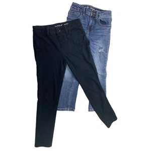 2 New Cat & Jack Girls (6/7) Adjustable Waist Super Stretch Jegging Jeans - Picture 1 of 3
