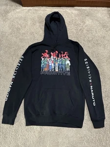 Felpa con cappuccio Primitive Naruto Leaf Village grafica uomo taglia M nera - Foto 1 di 8