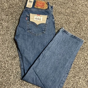 New Levi’s 501 Original Men's Light Blue Jeans Size 28 x 30 - Picture 1 of 9
