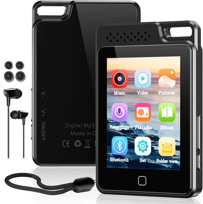 64GB Reproductor MP3 Bluetooth 5.3, Pantalla táctil Completa de 2,4 Pulgadas, Cu - Imagen 1 de 4