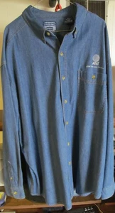 Vintage AT&T Hemd Herren XXL Lang Bestickt Knopfleiste Langarm Team Workwear - Bild 1 von 5