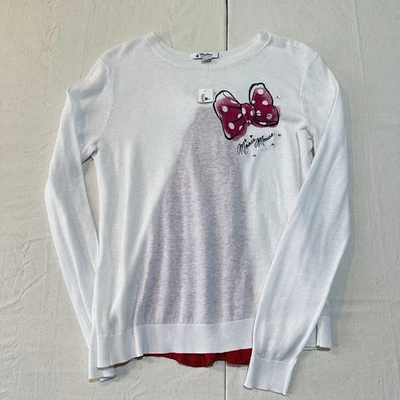 Blusa Minnie Mouse feminina parques da Disney aproximadamente pequena branca deslumbrada nova com etiquetas - Imagem 1 de 4
