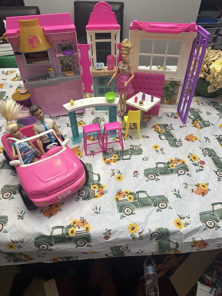 Barbie Cook 'n Grill Restaurante Divertido Viaje Casa Juego Muebles Muñecas Foto 1 de 4