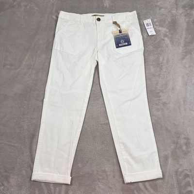Democracy Pants Womens Size 6 White Freedom Ankle Skimmer Curve Equality NEW - Image 1 of 4