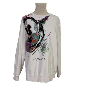 Sudadera Desigual Mickey Mouse Crazy Art Gráfica XL Blanca Manga Larga Gráfico - Imagen 1 de 8