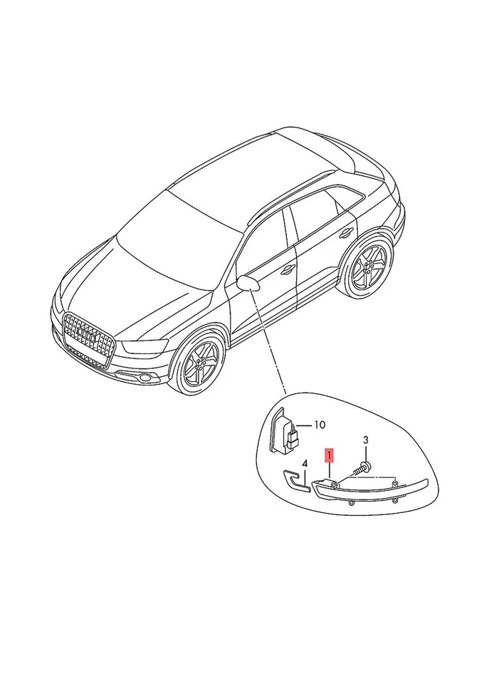 Genuine AUDI Q3 RSQ3 8UB 8UG turn signal indicator 8K0949101E - Изображение 1 из 1