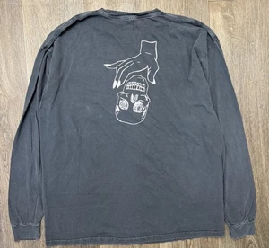 Lonely Ghost Skeleton Skull Black Long Sleeve Graphic T Shirt 2XL - Picture 1 of 8