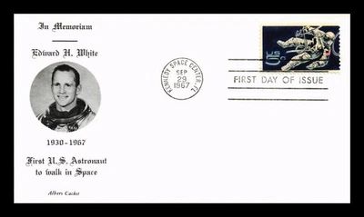 DR JIM STAMPS US COVER EDWARD H WHITE MEMORIAM FIRST ASTRONAUT WALK IN SPACE FDC - Image 1 of 2