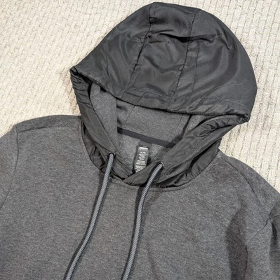 RBX ACTIVE Hoodie Mens XL Zip Pocket Quick Dry Grey Black  - Image 1 of 4