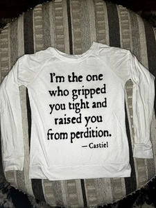 Supernatural Large Shirt Long sleeve castiel Winchester Dean Sam Angel READ - Picture 1 of 6