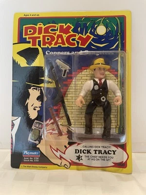 Playmates Dick Tracy 1990 4,5” Coppers & Gangsters Detective de colección sin perforar Foto 1 de 4