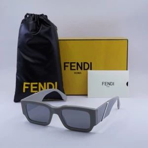 Fendi FE40131I 20C Light Grey/Grey Mirror 51-20-150 Sunglasses New Authentic - Picture 1 of 7