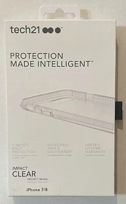 Tech21 Impact Protection Series Phone Case For iPhone 7 iPhone 8 SE Clear - Image 1 of 2