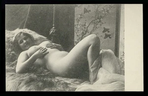 nude erotic sex WOMAN 6 risque-OLD ORIGINAL POSTCARD about 1900-1920 - Picture 1 of 1