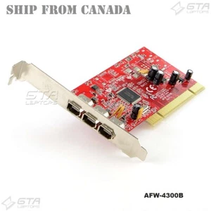 Adaptec 3-port IEEE1394 PCI Firewire Card AFW-4300B P/N: 2053500 Full Height - Imagen 1 de 6
