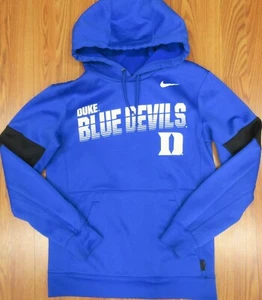 DUKE BLUE DEVILS NIKE DRI-FIT HOODIE SWEATSHIRT TEAM COLORS SMALL, S - Picture 1 of 5