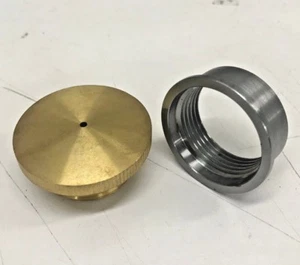 DIY BRASS GAS OIL CAP vented chopper bobber cafe weld in bung custom tank mount - Bild 1 von 3