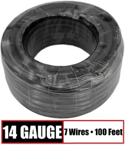 Cableado aislado de cable de remolque de 7 vías conductor calibre 14 - 100 pies 14/7 - Imagen 1 de 6