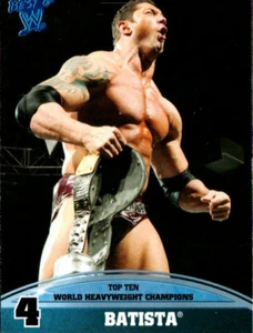 2013 Topps Best of WWE Top 10 World Heavyweight Champions #4 Dave Batista - Picture 1 of 2
