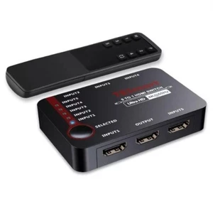 Tesmart HDMI Switch Splitter 5in1 Umschalter Verteiler Ultra HD 4K@60Hz - Bild 1 von 9