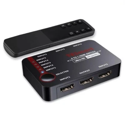 Tesmart HDMI Switch Splitter 5in1 Umschalter Verteiler Ultra HD 4K@60Hz
