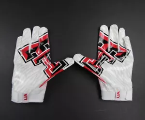Texas Tech Red Raiders Under Armour Gloves - Receiver Men's White/Red New XL - Picture 1 of 4