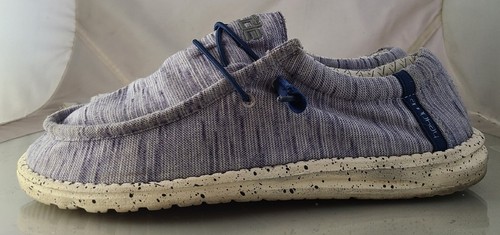 VANS Scarpe casual da uomo Hey Dude Wally elasticizzate in pile taglia: 9 colore: blu bianco