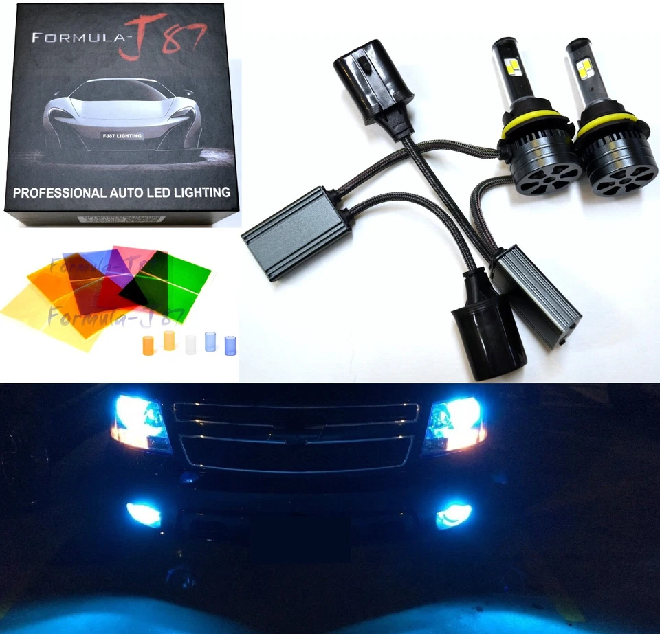 LED Kit F15 140W 9007 HB5 10000K Blue Two Bulbs Headlight Dual Beam Replace Lamp - Image 1 of 4