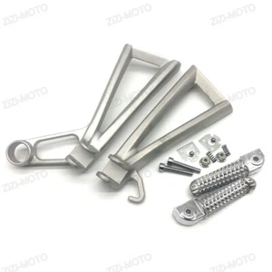 Soporte de estriberas traseras plateadas para pasajero para Yamaha YZF-R6 2003-2005 R6S 2006-09 - Imagen 1 de 7