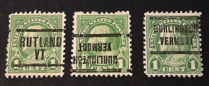 3 - 1922 US Stamps - Scott #552 - Precancels - Used - Vermont - Picture 1 of 2