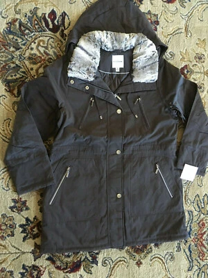 NUEVO CON ETIQUETAS Croft & Barrow Anorak Chaqueta Desmontable Capucha y Cuello Parka Abrigo $170 MEDIANO Foto 1 de 3