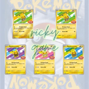 Juego de cartas Pokémon Juego de cartas coleccionables Pikachu Batik Indonesia - Pikachu Berkemeja Batik exclusivo - Imagen 1 de 7