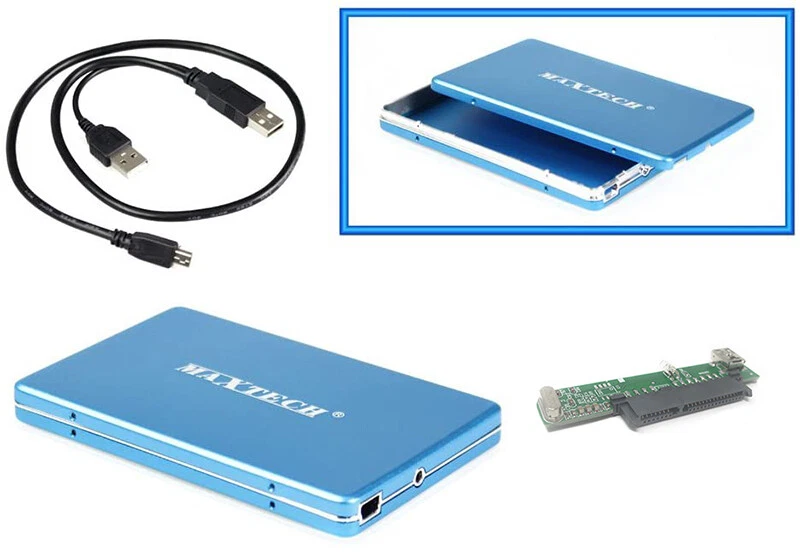 Box esterno per hard disk SATA 2,5 HDD SSD USB 2.0 custodia esterna - Immagine 1 di 1